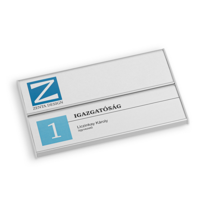 2 soros ajtó névtábla alumíniumból